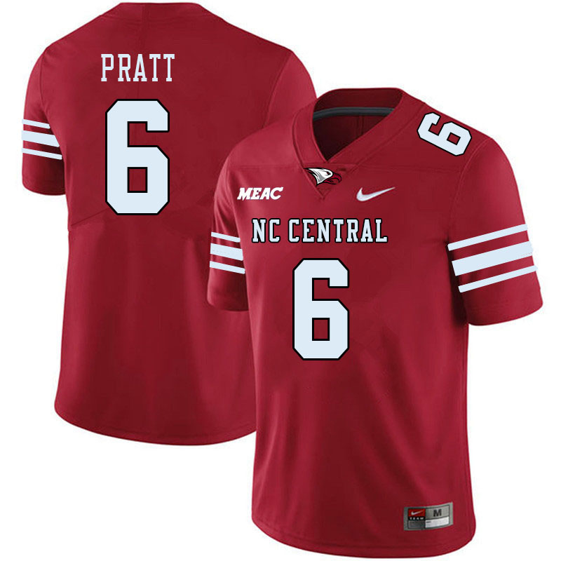 Men-Youth #6 Treveyon Pratt North Carolina Central Eagles 2023 College Football Jerseys Stitched-Mar